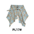 Plaid Layered Skirt Wrap – Korean Street Styling Piece