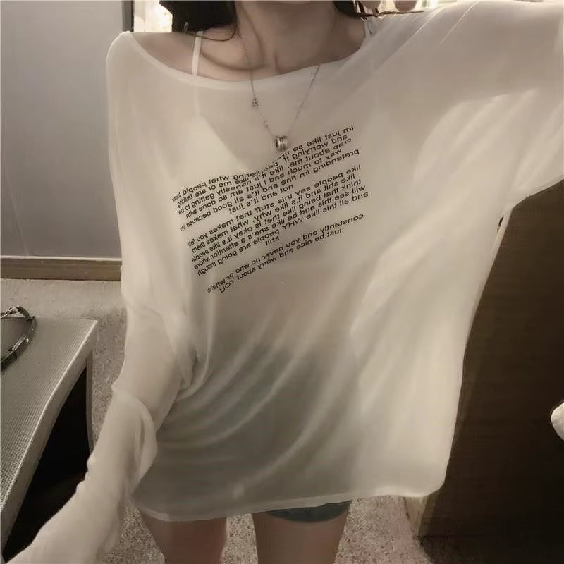 Soft Letter Oversized Tee – Korean Minimal Streetwear Top | Clean Fit