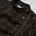 Asymmetrical Button Fitted Tee – Y2K Korean Street Top