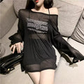 Soft Letter Oversized Tee – Korean Minimal Streetwear Top | Clean Fit