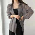Sheer Layer Shirt – Korean Minimal Sun-Proof Overshirt | Softcore Street