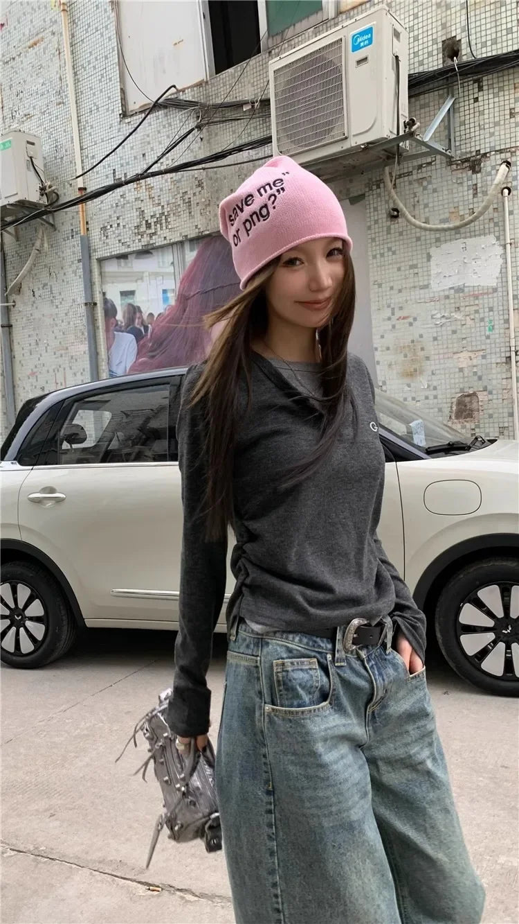 Korean Layered Long Sleeve Top (Seoul Street Fit)